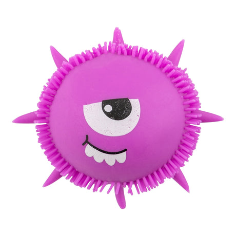 Toymania Squish Animals - Purple Puffer Monster 345071- PURPLE