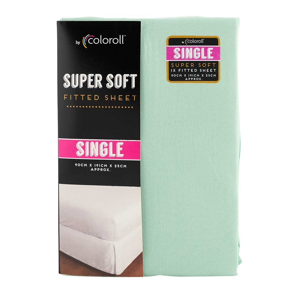 Sage Green Single Fitted Sheet | Poundstretcher  345132