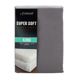 Coloroll Super Soft Fitted Sheet Charcoal