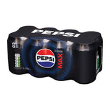 Pepsi Max Cola Soft Drink No Sugar 330ml x 8 Pack