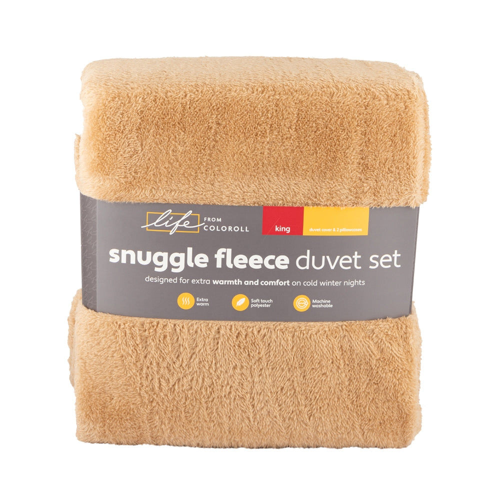 Snuggle Fleece Duvet King Set - Biege 345438