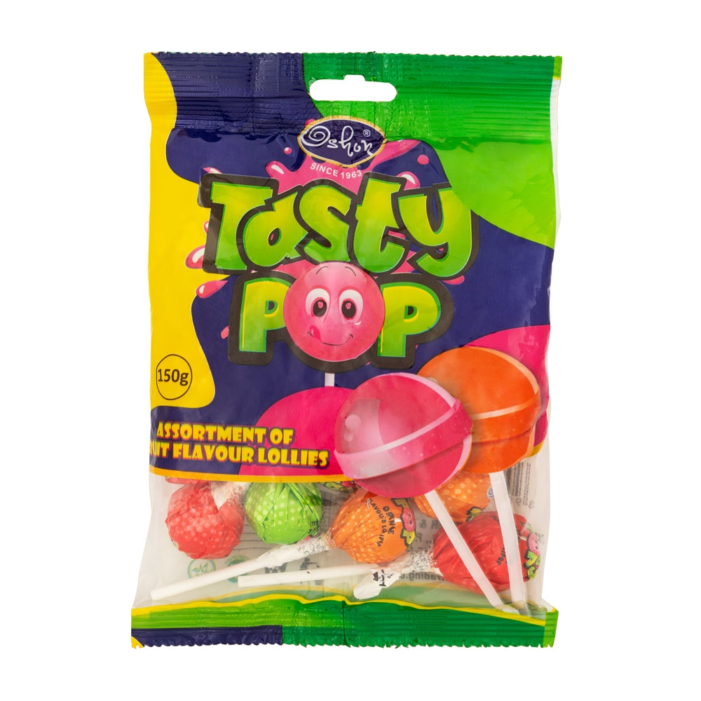 Tasty Pop - Assorted Fruit Flavour Lolly Pops 150G 345574