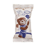 Barney chocolate soft baked bear in packet on a white background