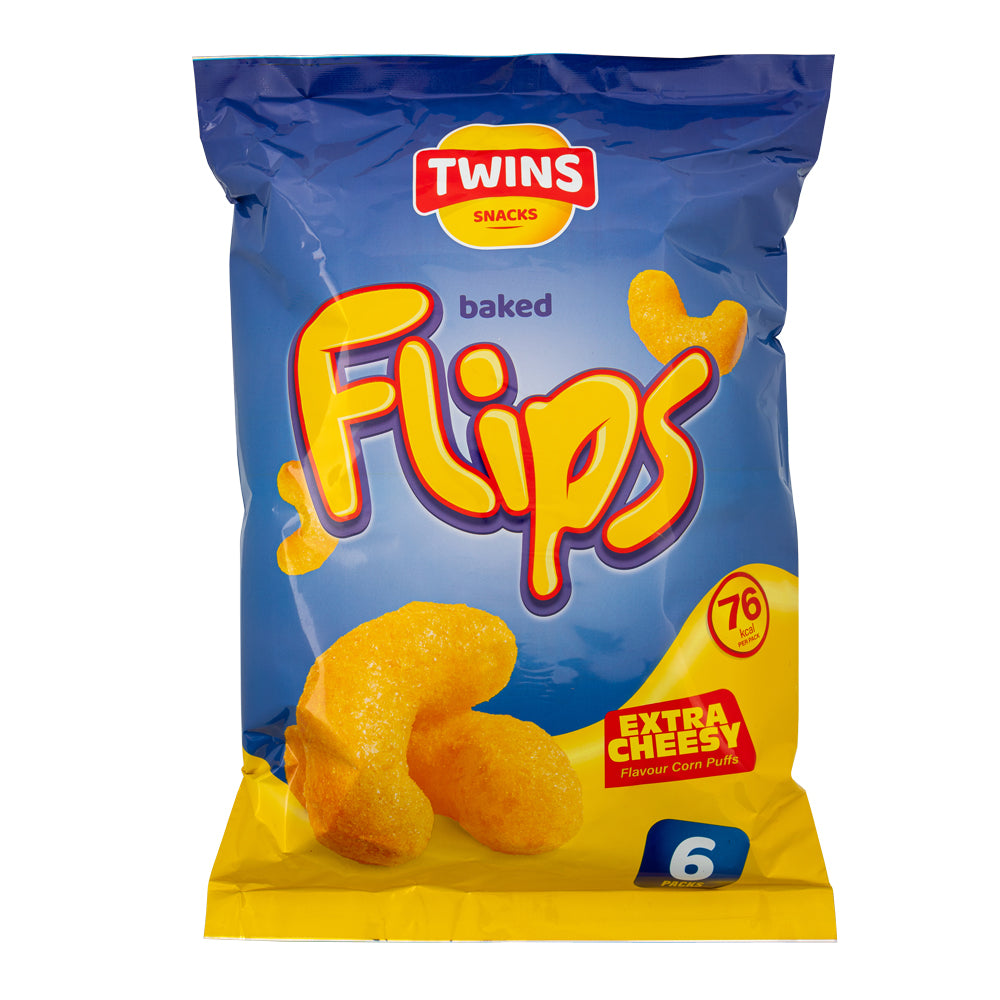 Twins Baked Flips Corn Puffs 6 Pack 16g