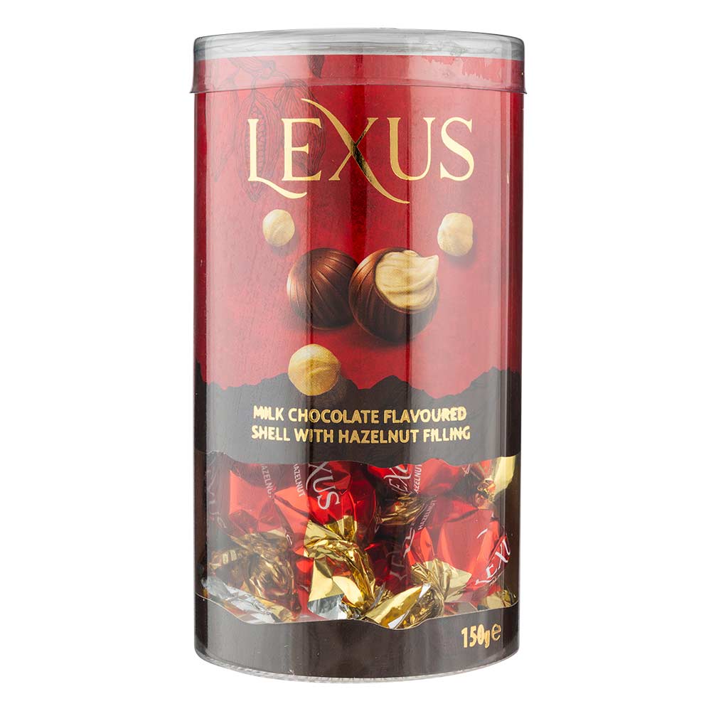 Lexus Milk Chocolate Flavoured Shell With Hazelnut Filling 150g