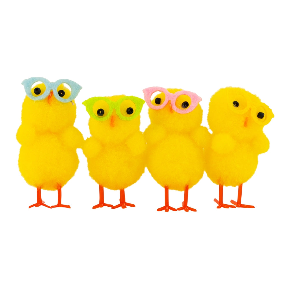 Easter Chicks With Glasses - 4Pk 345908