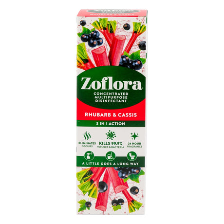 Zoflora Concentrated Multipurpose Disinfectant 250Ml - Rhubarb And Cassis 345927