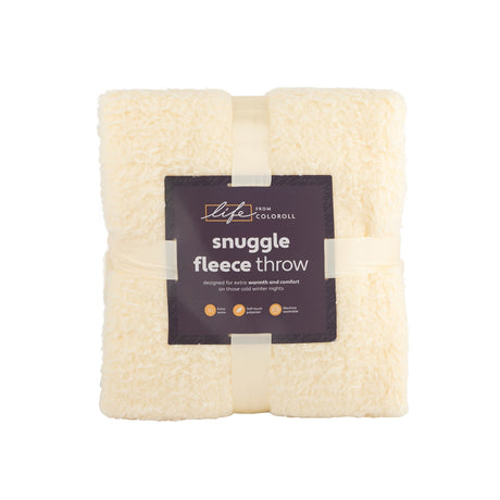 Snuggle Fleece Throw - Cream 345929