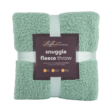 Snuggle Fleece Throw - Light Green 345933