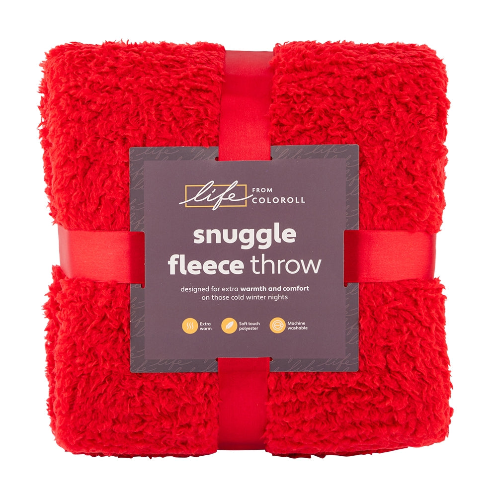Snuggle Fleece Throw - Red 345936