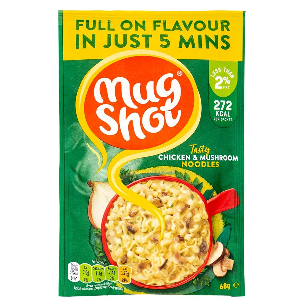 Mug Shot Chicken & Mushroom Noodles 68G | Poundstretcher  346011