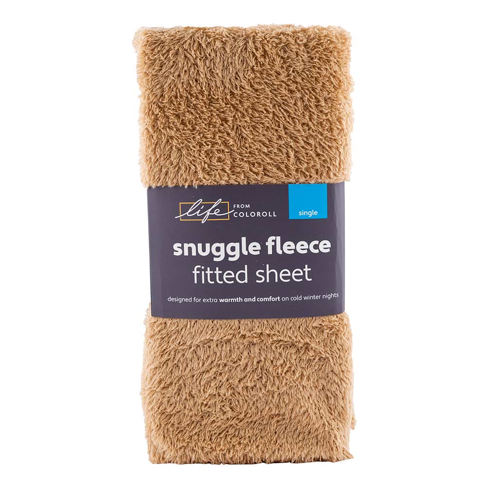 Snuggle Fleece Natural Single Fitted Sheet