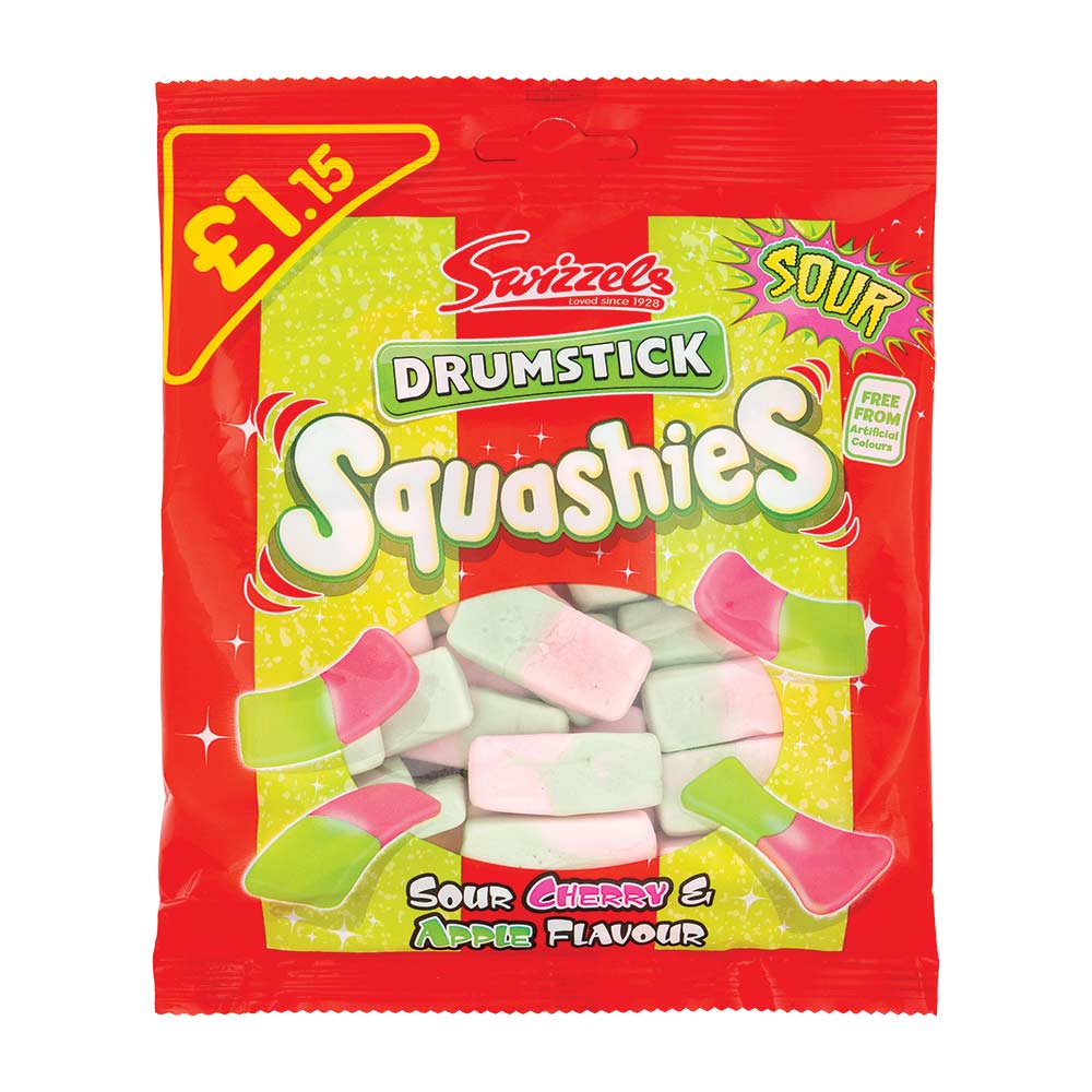 Swizzles Drumstick Squashies Sour Cherry & Apply Flavour 110g