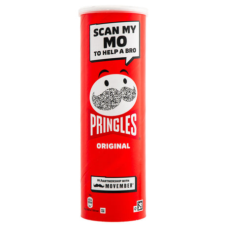 Pringles original 165g tub on a white background