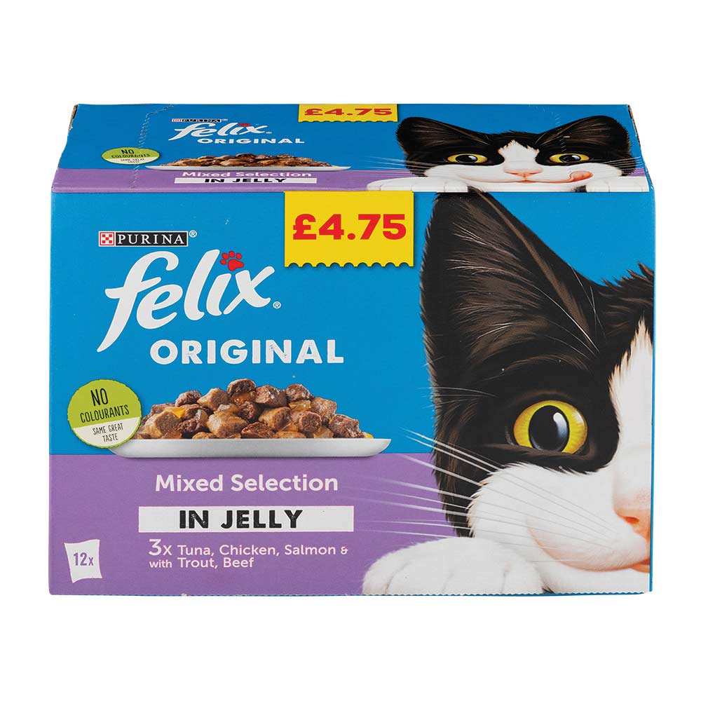 Felix Original Mixed Selection In Jelly Wet Cat Food 85g x 12 Pack