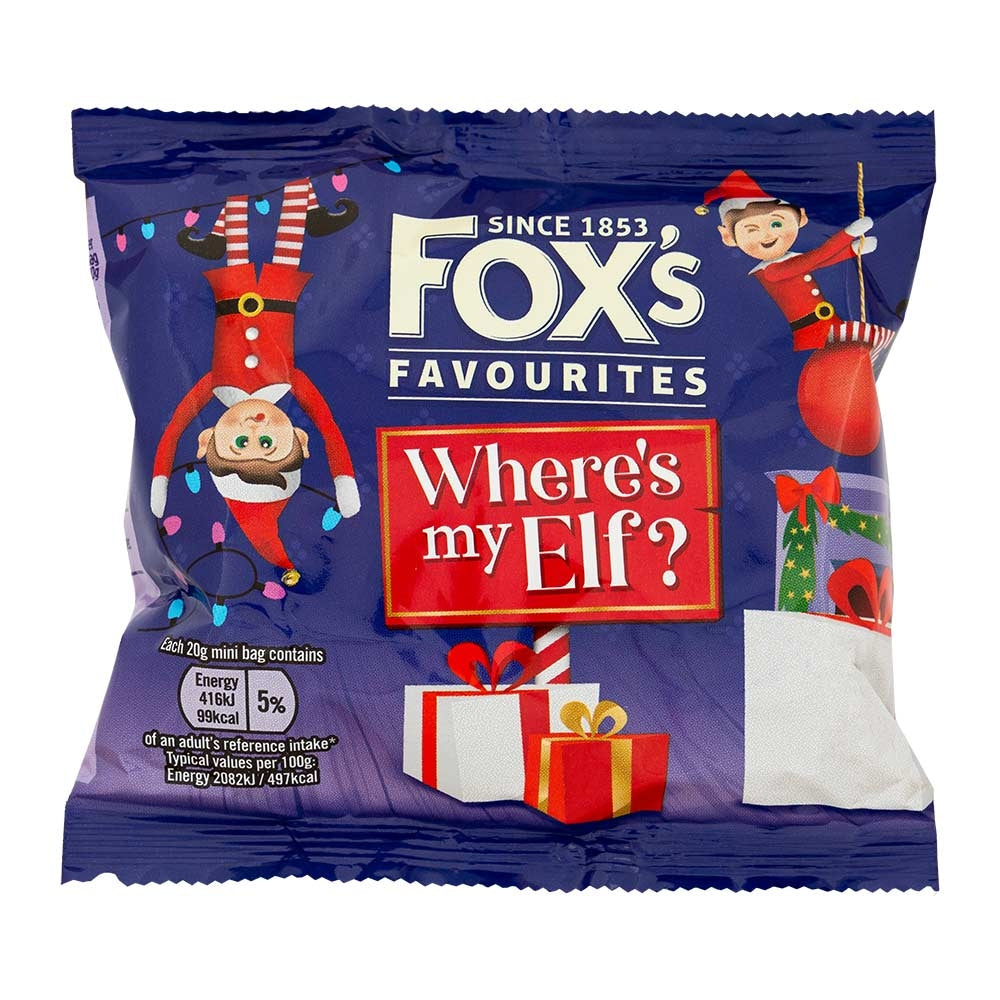 Fox'S Favourites Where'S My Elf? Mini Bags 5 Pack | Poundstretcher 346534