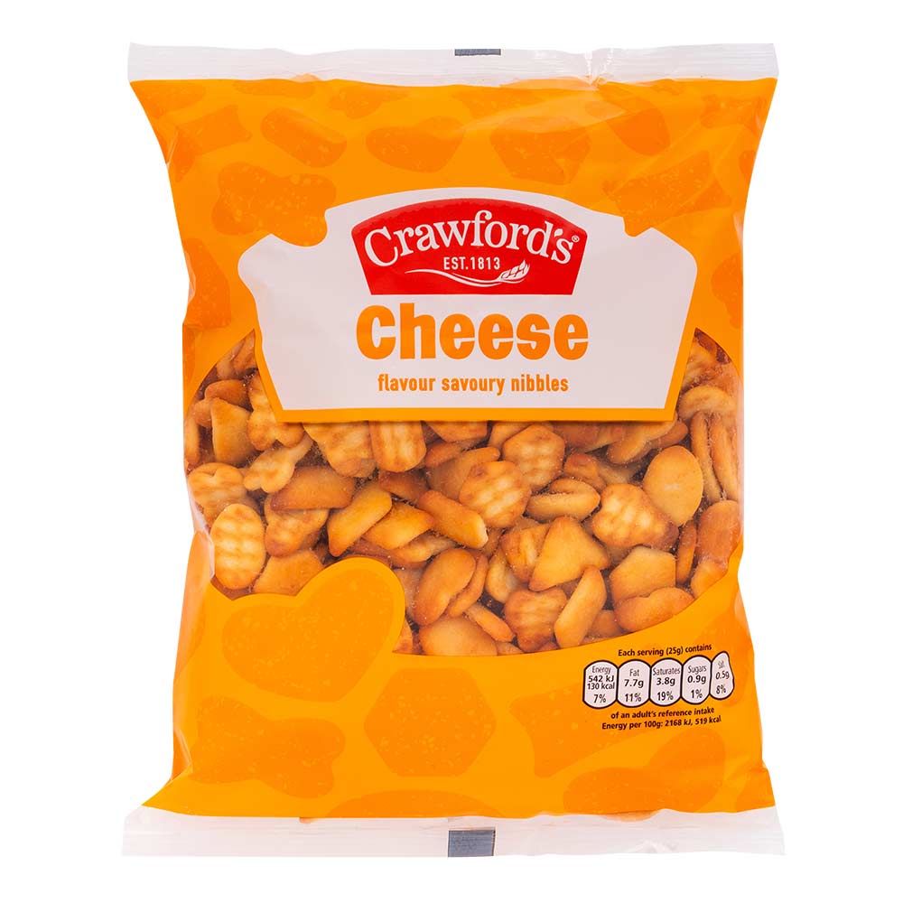Crawfords Cheese Flavour Savoury Nibbles 250g