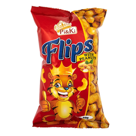 Pi & Ki Flips Corn Snacks With Peanuts 347176