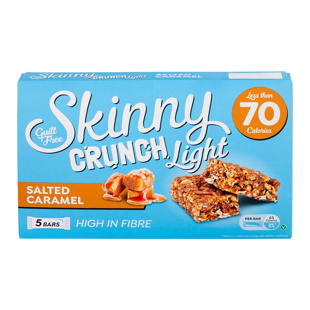 Skinny Crunch Light Salted Caramel Snack Bars 5 x 19g