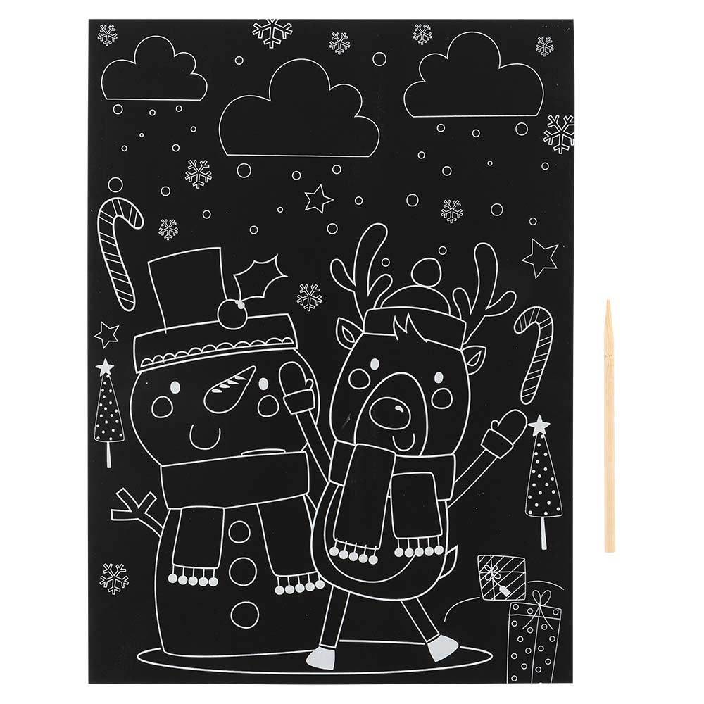 Kids Christmas Themed Scratch Art