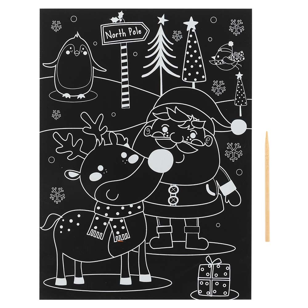 Kids Christmas Themed Scratch Art