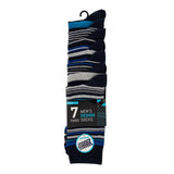 Mens design socks 7 pack on a white background