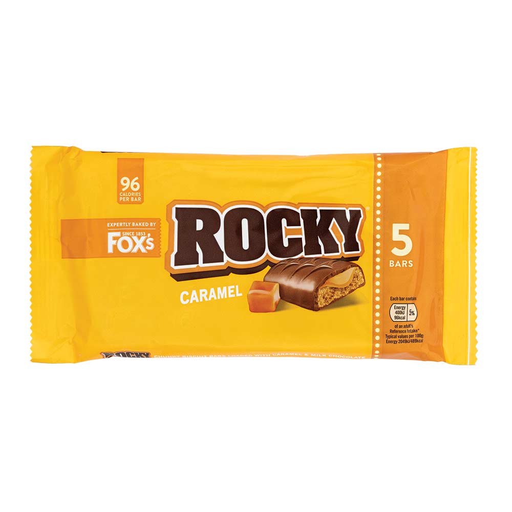 Fox's Rocky Caramel Bars 5 x 19g