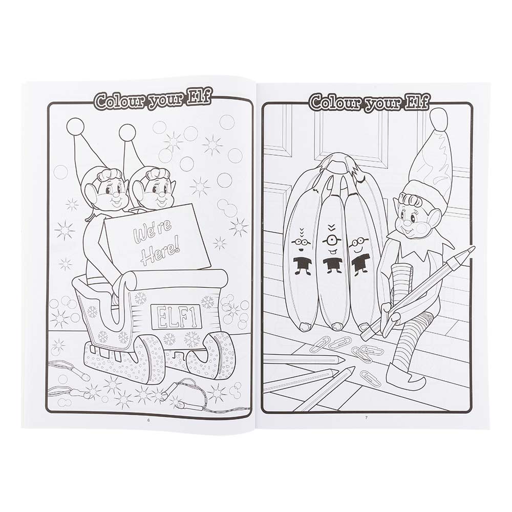 Naughty Elf Colouring Book & Sticker Sheet