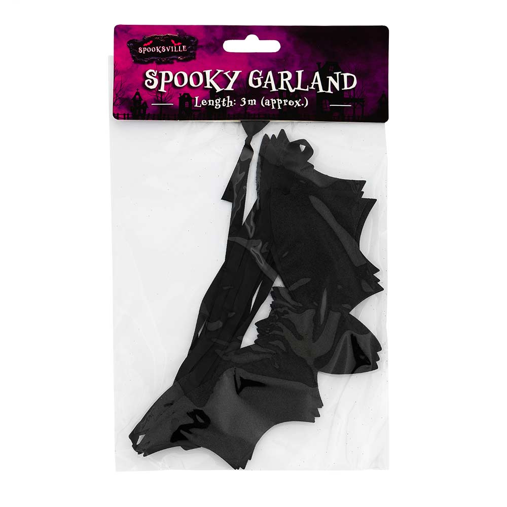 Halloween Spooky Flying Bat Garland 3 Metres