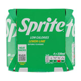 Sprite Lemon & Lime Soft Drink Cans Low Calorie 330ml x 4 Pack