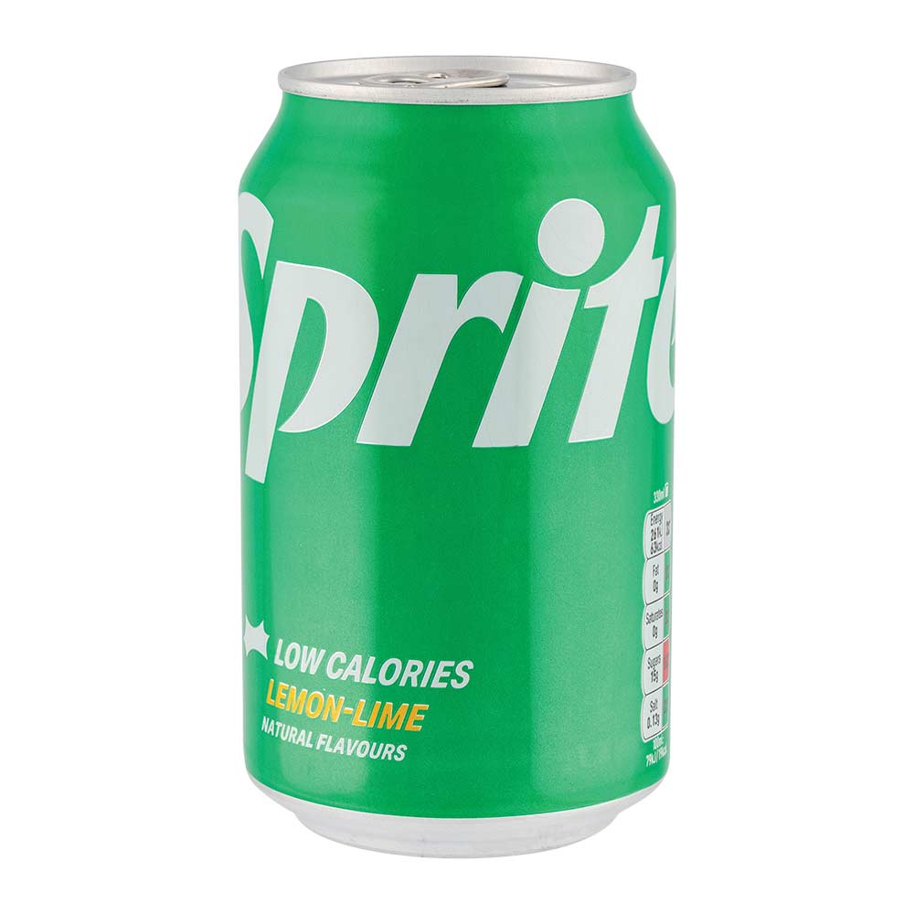 Sprite Lemon & Lime Soft Drink Cans Low Calorie 330ml x 4 Pack