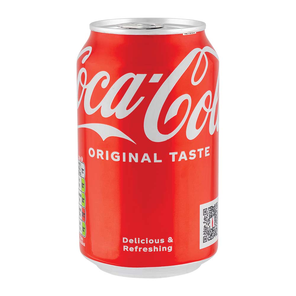 Coca Cola Original Soft Drink Cans 330ml x 4 Pack