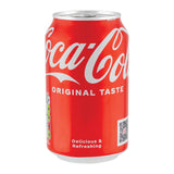 Coca Cola Original Soft Drink Cans 330ml x 4 Pack