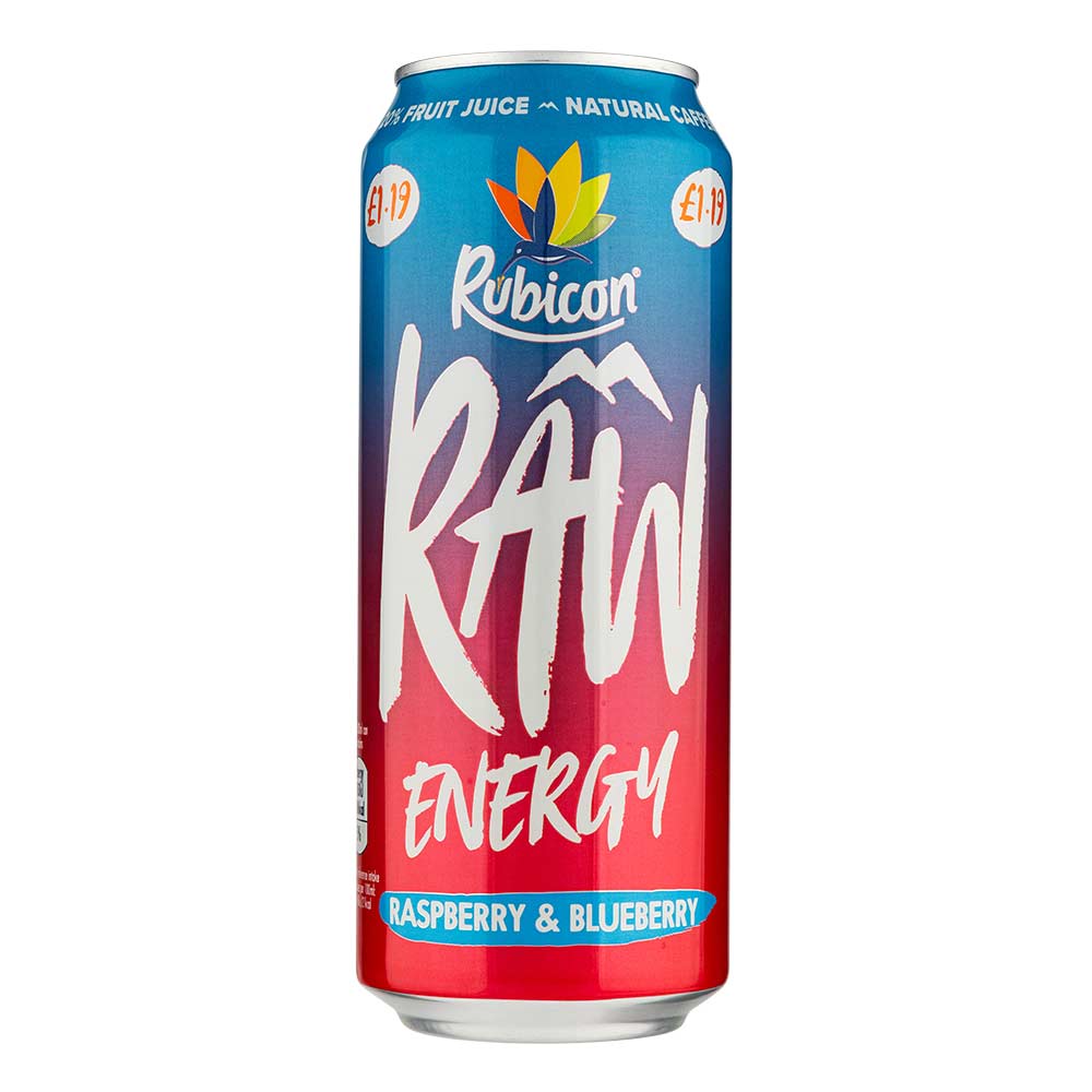 Rubicon Raw Energy Raspberry & Blueberry 500ml