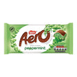 Aero peppermint mint chocolate bar in 90g on a white background