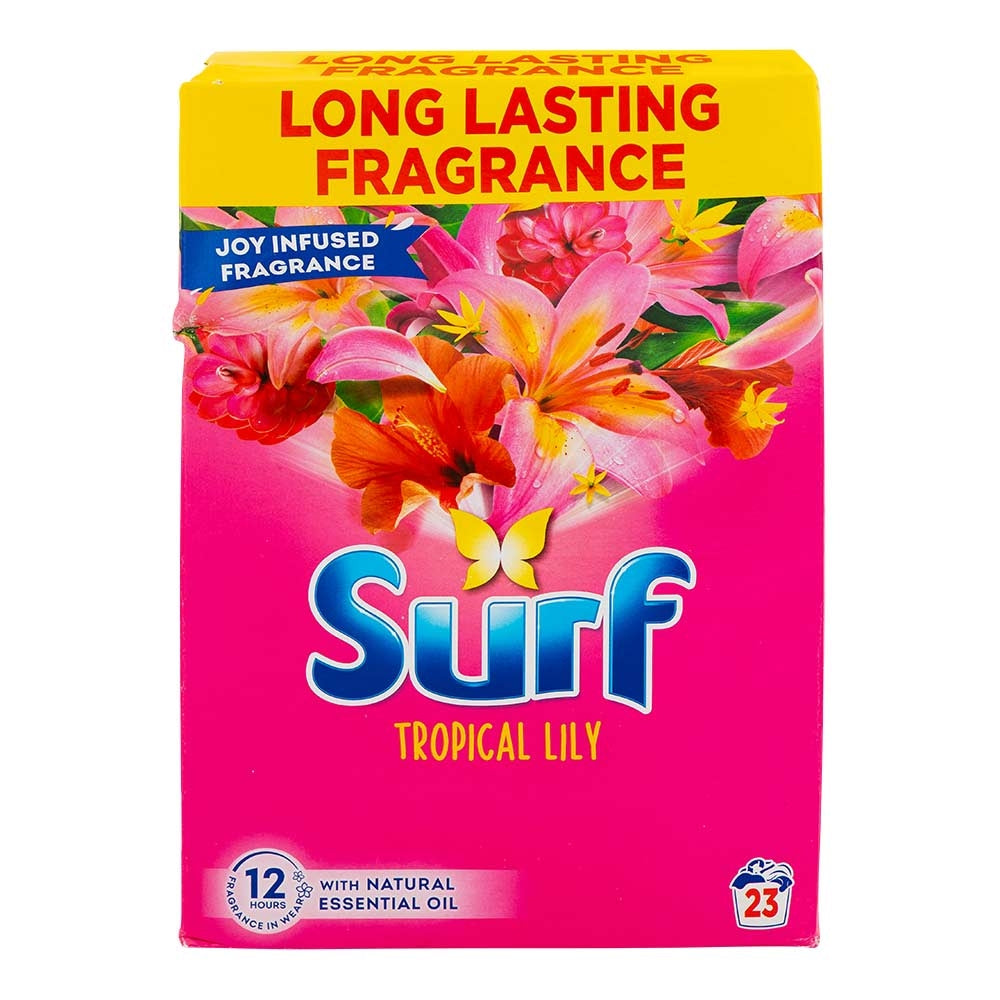 Surf Tropical Lily Laundry Detergent Powder 23 Washes | Poundstretcher 509309
