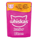 Whiskas Kitten 2-12 Months Poultry Feasts In Jelly Cat Food Pouches 85g x 40 Pack