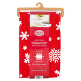 Christmas Dining Table Cloth With Flannel Backing 132 x 230cm