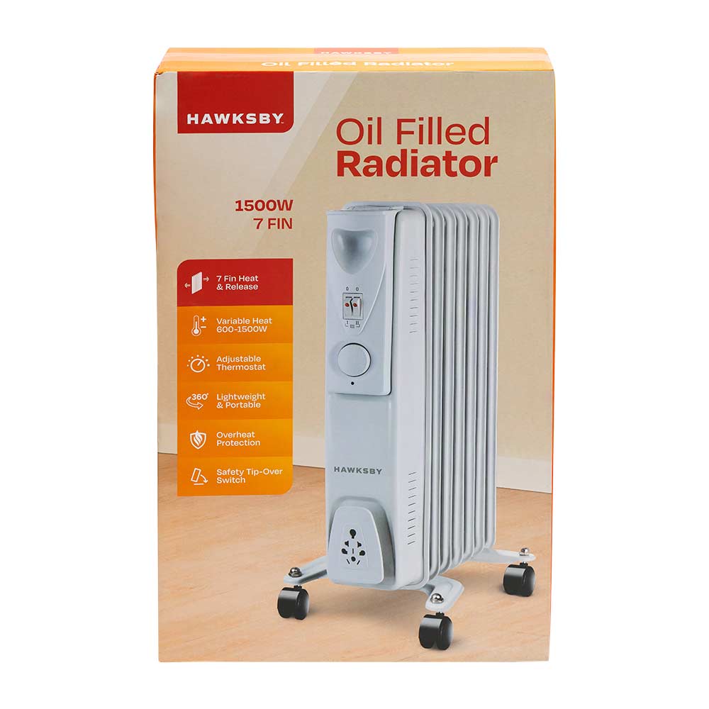 Hawksby Oil Filled Radiator 1500w