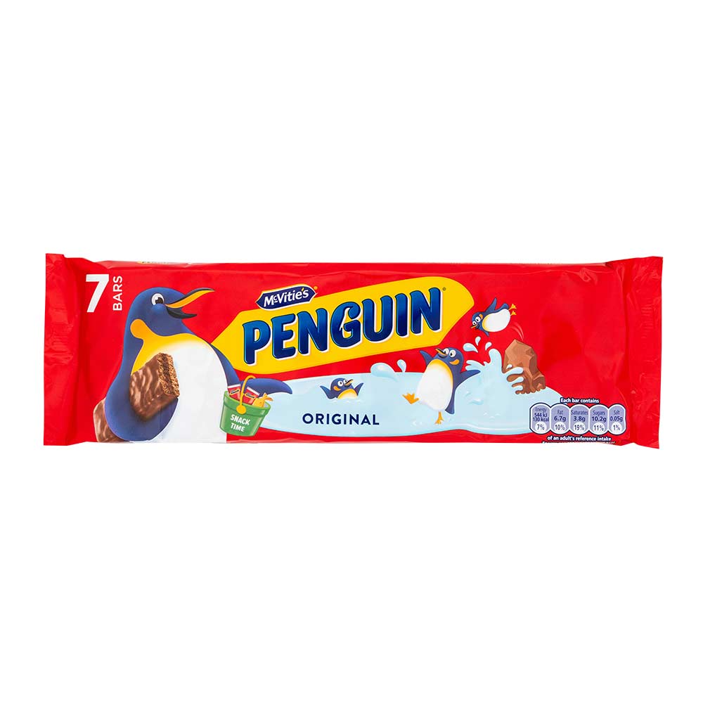 McVities Penguin Original Biscuit Bar 7pk 172g