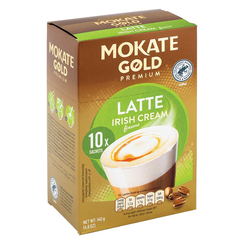 Mokate Gold Premium Irish Cream Latte Sachets 14g x 10 Pack