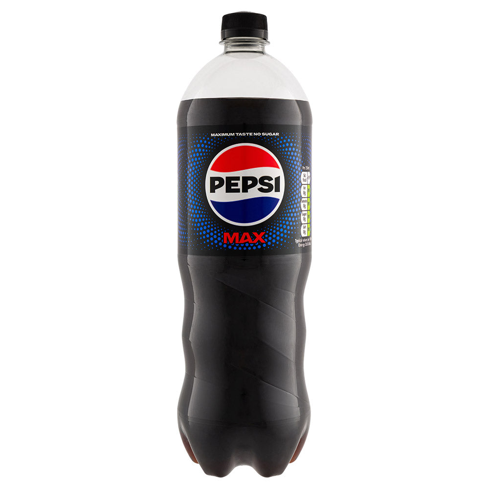 Pepsi max 1.25L drink on a white background