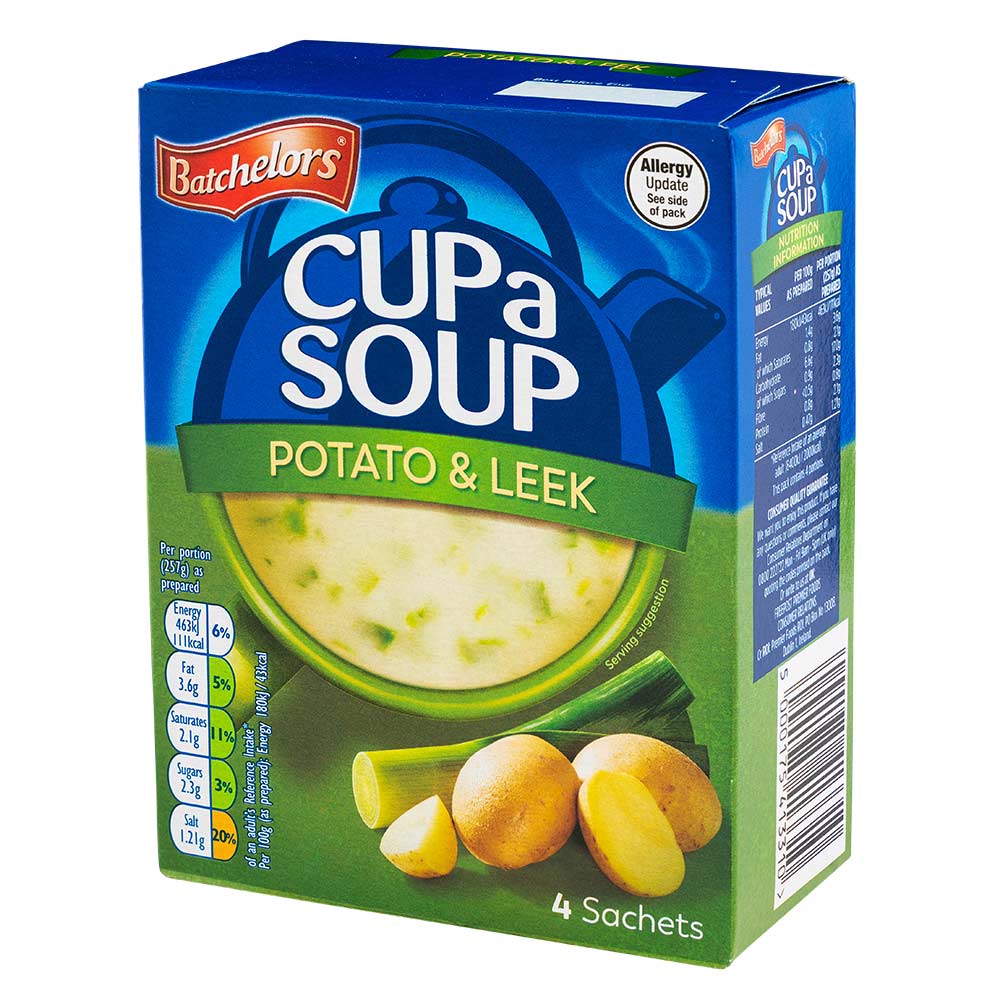 Batchelors Cup a Soup Potato & Leek 4 Pack 104g