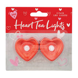 Heart LED Tealights 2 Pack