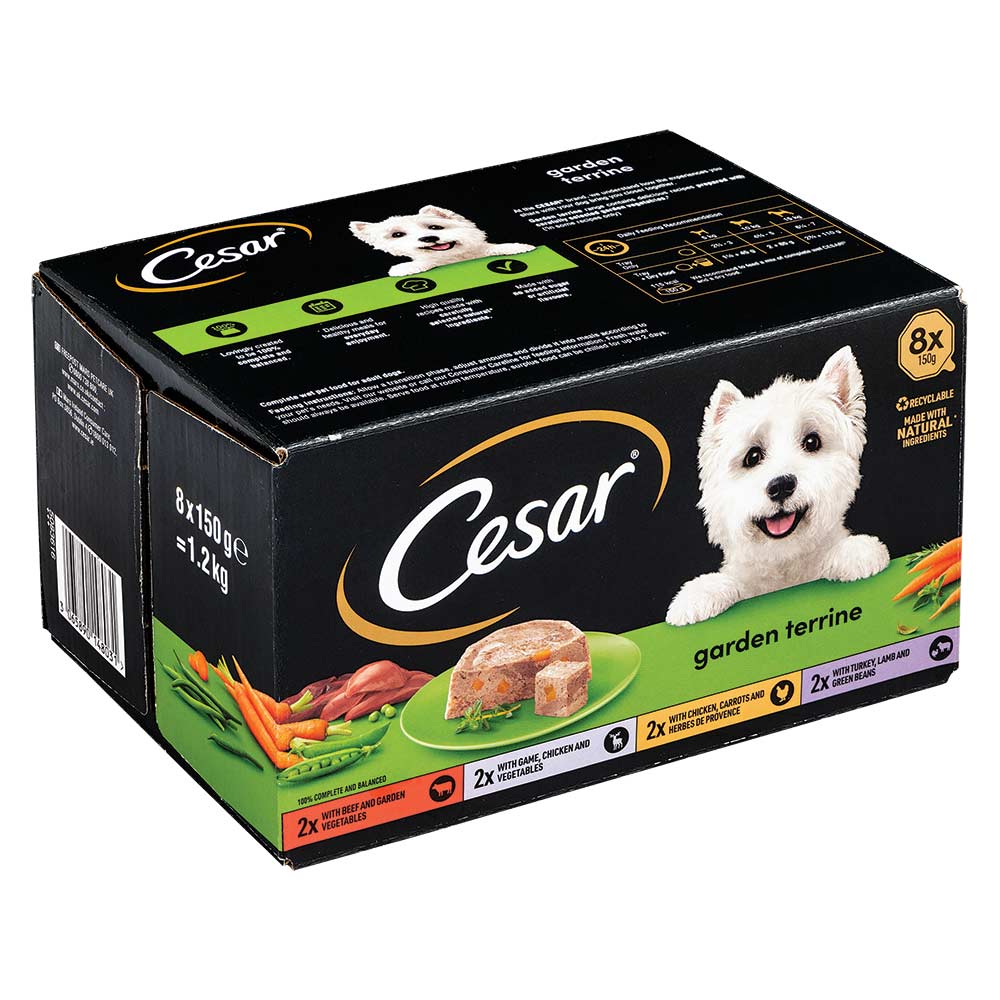 Cesar Garden Terrine Wet Dog Food Tray 150g x 8 Pack