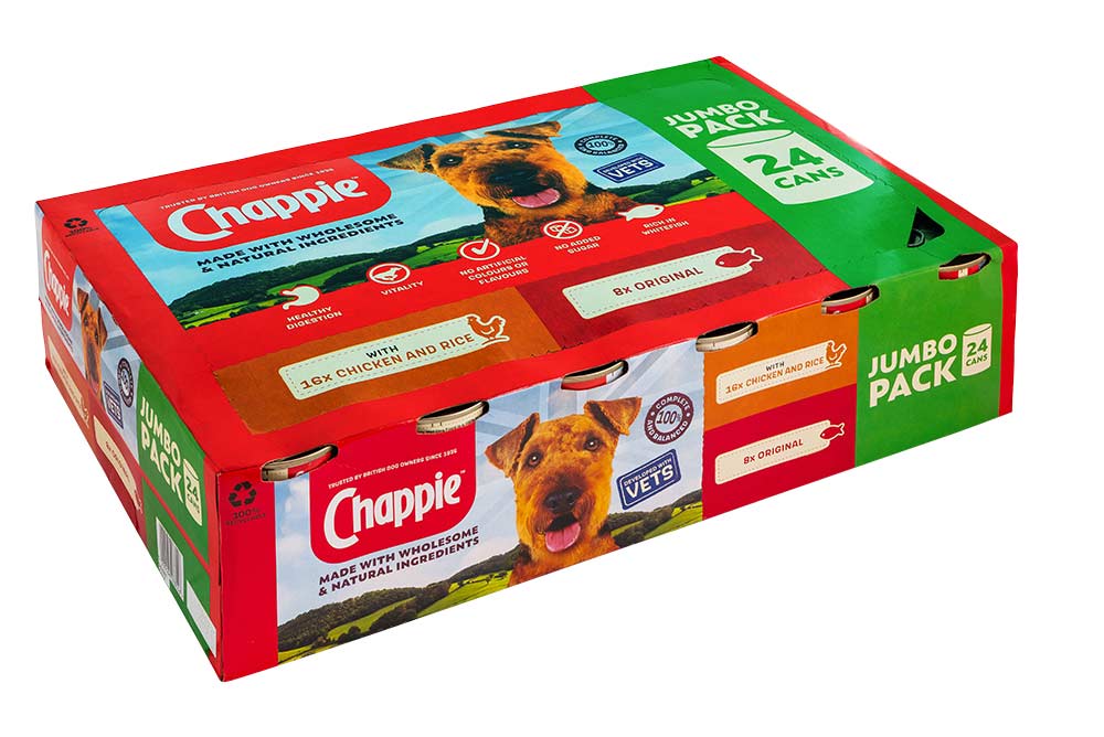 Chappie Wet Adult Dog Food Tin Favourites In Loaf 412g x 24 Pack