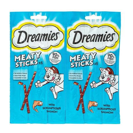 Dreamies Adult Cat Treats With Salmon 6 X 30G | Poundstretcher  536521
