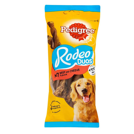 Pedigree Rodeo Duos Adult Dog Treats Beef & Cheese Flavour 7 Pack | Poundstretcher  537001
