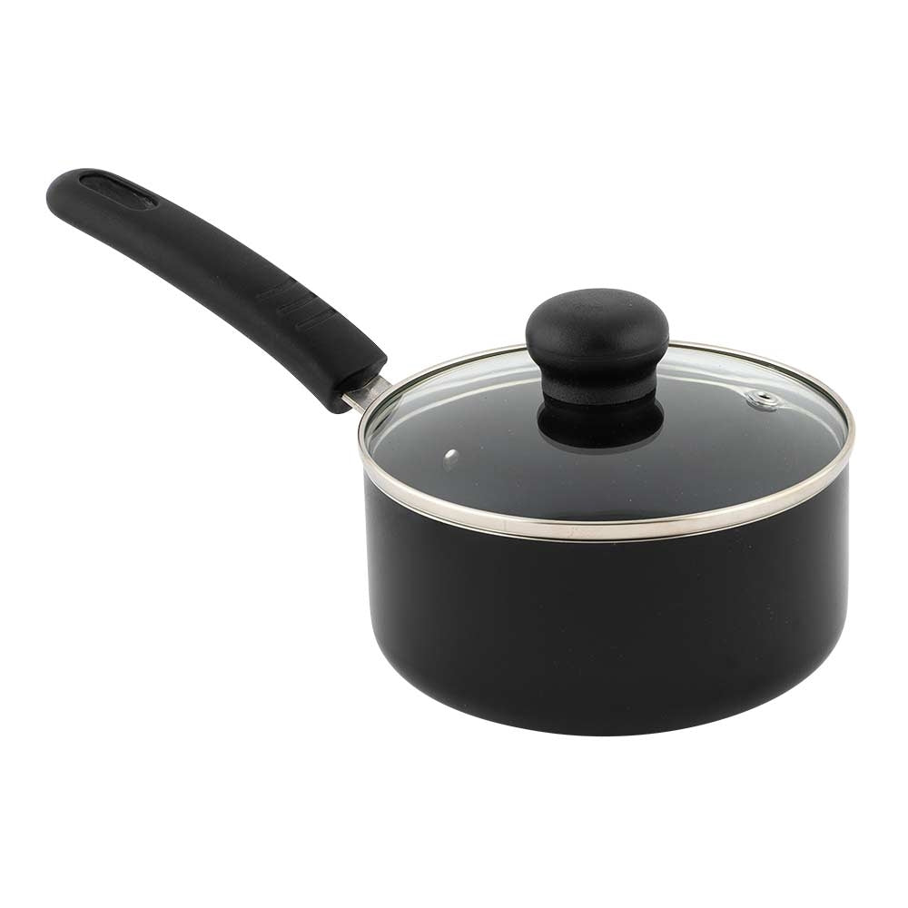 Non-Stick Saucepan With Lid 15Cm | Poundstretcher  537401