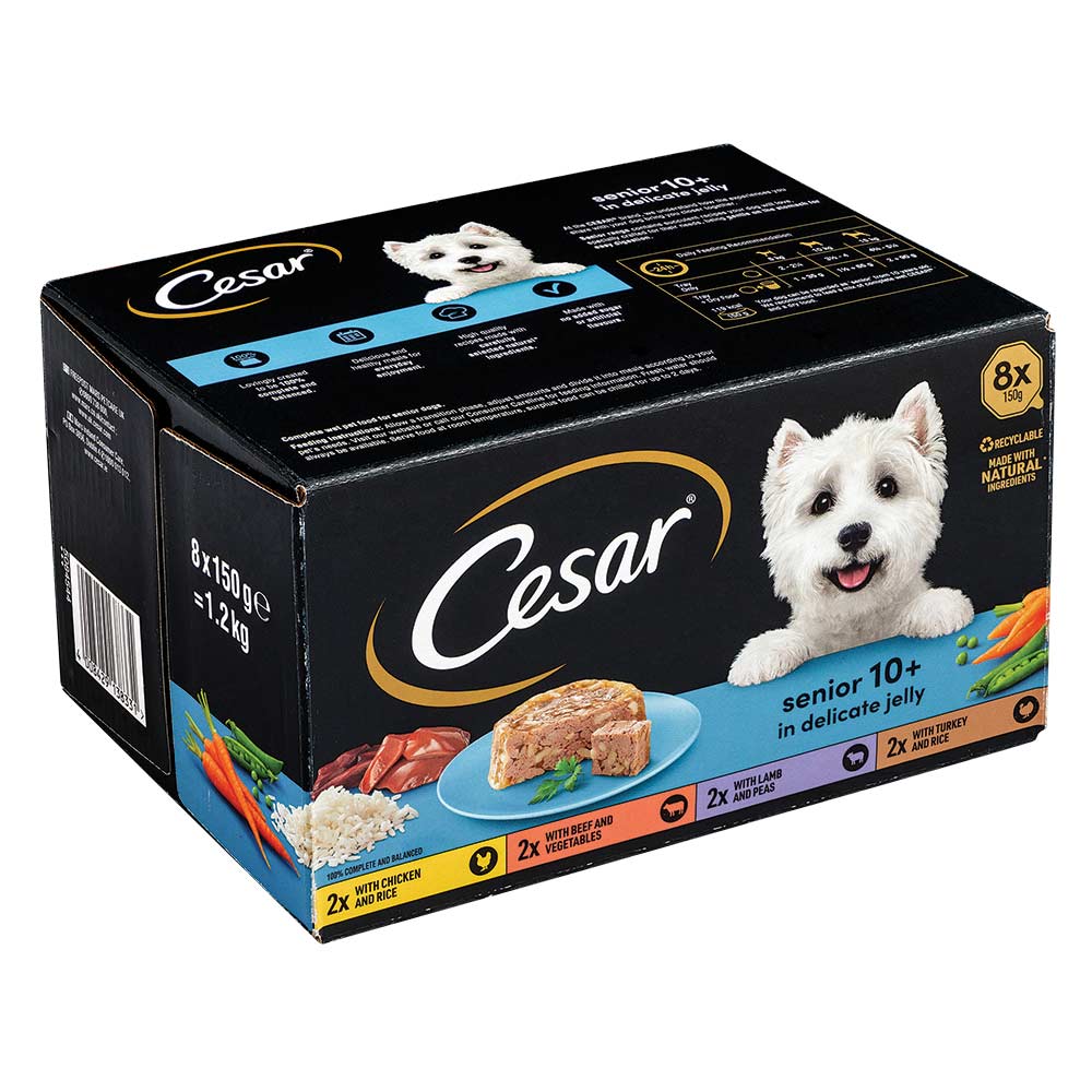 Cesar Senior 10+ In Delicate Jelly Wet Dog Food 150g x 8 Pack